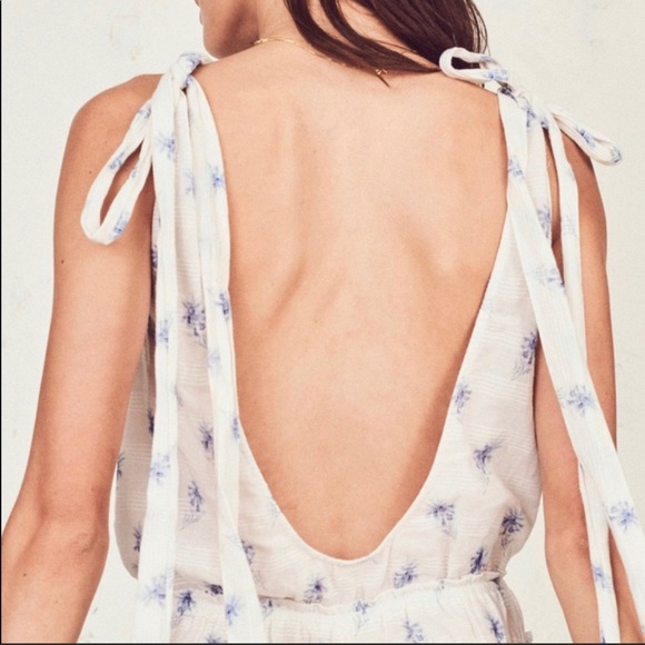 NWOT LoveShackFancy Low Back, Bow Sleeve Mandy Bodysuit - Picture 2 of 11